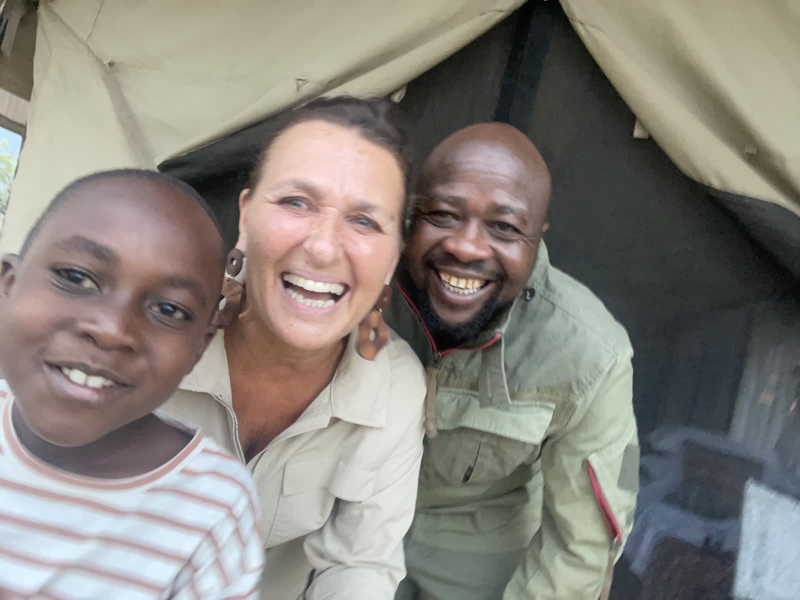 Guests tent smile — Einoti Safaris