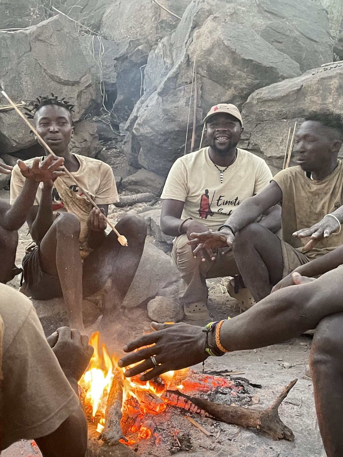 Hadzabe fire making — Einoti Safaris